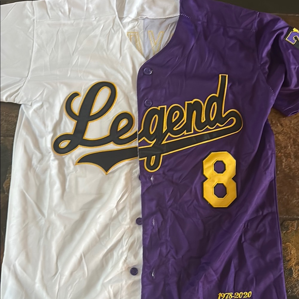 Kobe Bryant Basketball Jersey - White and Purple Mamba Forever
